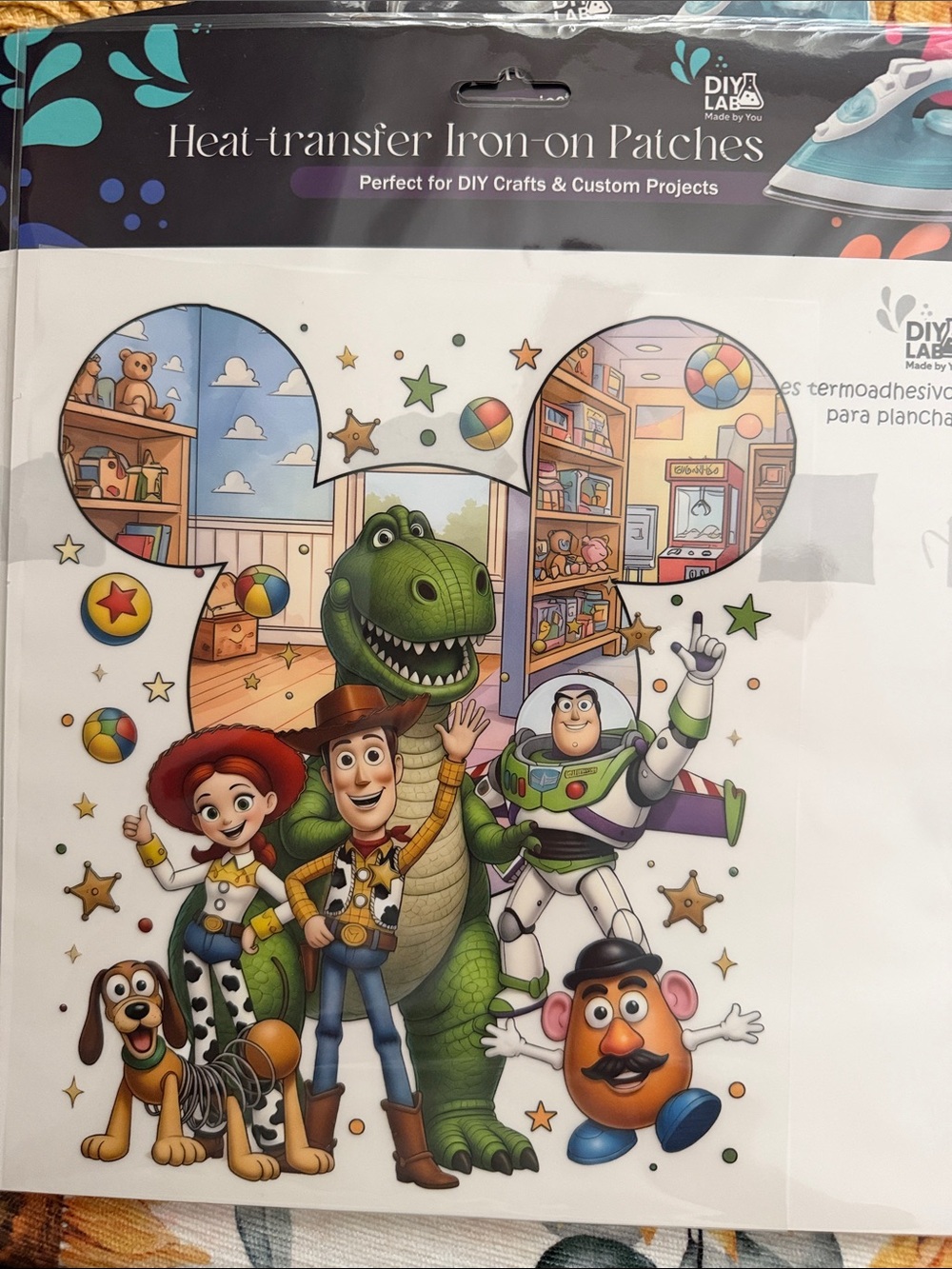 Heat-Transfer Iron-On Patch - Disney Toy Story Character Set - Multicolor